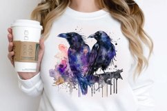 Watercolor Gothic Ravens PNG Clipart Product Image 2