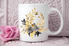 Watercolor Black and Gold Antique PNG Clipart Product Image 2