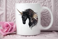 Watercolor Night Unicorn PNG Clipart Product Image 1