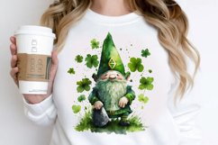 Watercolor St. Patricks Happy Green Gnome PNG Clipart Product Image 2