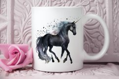 Watercolor Night Unicorn PNG Clipart Product Image 2