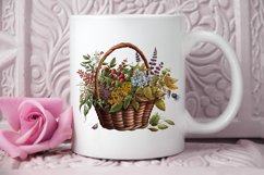 Basket of Wildflowers PNG Clipart Product Image 2