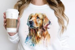 Watercolor Golden Retriever PNG Clipart Product Image 2