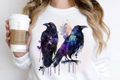 Watercolor Gothic Ravens PNG Clipart Product Image 2