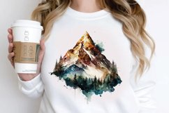 Watercolor Mountain PNG Clipart Product Image 2