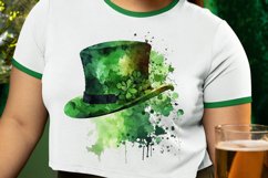 Watercolor Green Hat St.Patrick&#039;s Day PNG Clipart Product Image 2