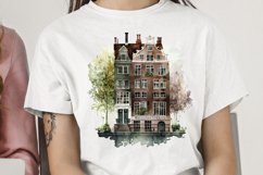Watercolor Amsterdam Canal House PNG Clipart Product Image 2