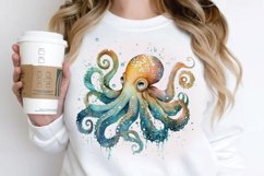 Watercolor Cute Octopus PNG Clipart Product Image 2