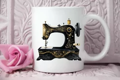 Watercolor Black and Gold Antique PNG Clipart Product Image 2