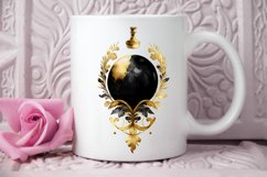 Watercolor Black and Gold Antique PNG Clipart Product Image 2