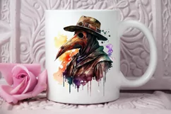 Watercolor Plague Doctor PNG Clipart Product Image 2