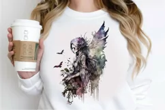 Watercolor Gothic Fairie PNG Clipart Product Image 2