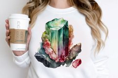 Watercolor Raw Tourmaline Crystal PNG Clipart Product Image 2