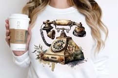Watercolor Antique Telephone PNG Clipart Product Image 2