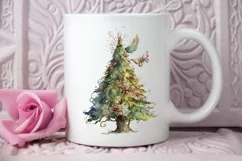 Watercolor Fairy Christmas Trees PNG Clipart Product Image 2