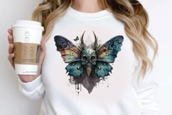 Watercolor Skull Moth PNG Clipart Product Image 2