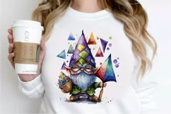 Watercolor Cute Gnome Mardi Gras PNG Clipart Product Image 2