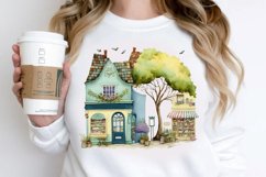 Watercolor Whimsical Village Shop PNG Clipart Product Image 2
