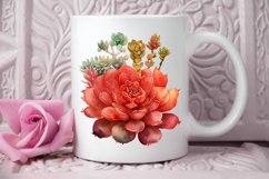 Watercolor Boho Succulents PNG Clipart Product Image 2