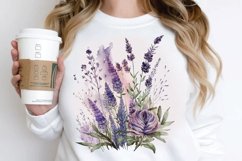 Watercolor Lavender Garden PNG Clipart Product Image 2