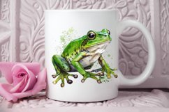 Watercolor Green Frog PNG Clipart Product Image 2