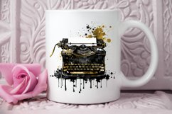 Watercolor Black and Gold Antique PNG Clipart Product Image 2