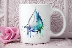 Watercolor Water Droplet PNG Clipart Product Image 2