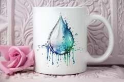 Watercolor Water Droplet PNG Clipart Product Image 2
