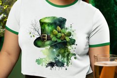 Watercolor Green Hat St.Patrick&#039;s Day PNG Clipart Product Image 2