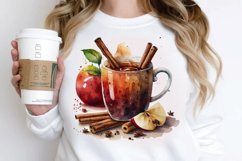 Watercolor Cinnamon Apple Tea PNG Clipart Product Image 2