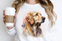 Watercolor Golden Retriever PNG Clipart Product Image 2