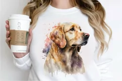 Watercolor Golden Retriever PNG Clipart Product Image 2