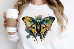 Watercolor Skull Moth PNG Clipart Product Image 2