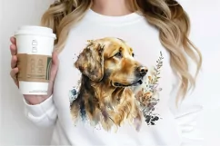 Watercolor Golden Retriever PNG Clipart Product Image 2
