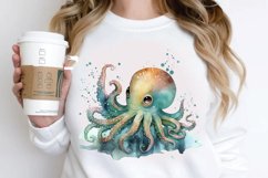 Watercolor Cute Octopus PNG Clipart Product Image 2