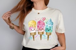 Watercolor Cute Ice Cream PNG Clipart Product Image 2