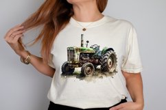 Watercolor Old Tractor PNG Clipart Product Image 2