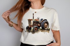 Watercolor Old Tractor PNG Clipart Product Image 2