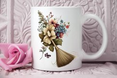 Watercolor Floral Brooms PNG Clipart Product Image 2