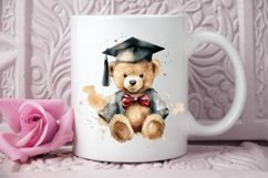 Watercolor Graduate Teddy Bear PNG Clipart Product Image 2