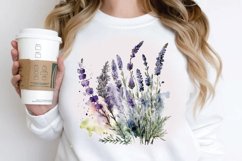Watercolor Lavender Garden PNG Clipart Product Image 2