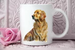 Watercolor Golden Dog PNG Clipart Product Image 2