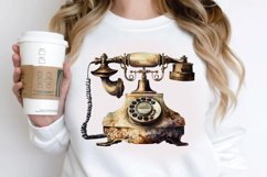 Watercolor Antique Telephone PNG Clipart Product Image 2