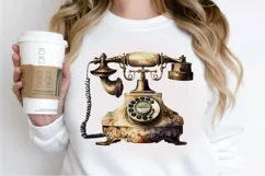 Watercolor Antique Telephone PNG Clipart Product Image 2