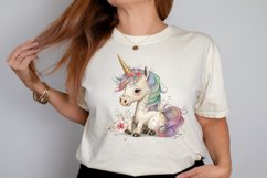 Watercolor Magical Unicorn PNG Clipart Product Image 2