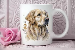 Watercolor Golden Dog PNG Clipart Product Image 2