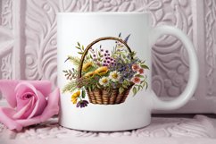Basket of Wildflowers PNG Clipart Product Image 2