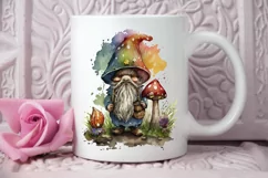 Watercolor Mushrooms Gnome PNG Clipart Product Image 2