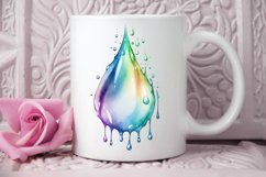 Watercolor Water Droplet PNG Clipart Product Image 2