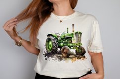 Watercolor Old Tractor PNG Clipart Product Image 2